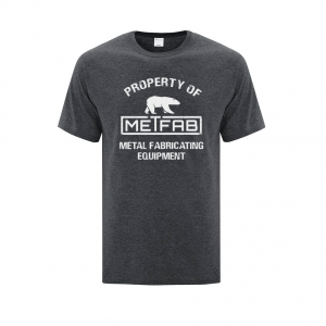T-shirt Property of Metfab Gris
